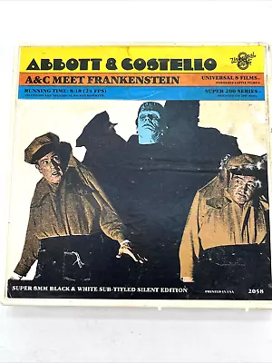 Abbott & Costello Meet Frankenstein Super 8MM  Black & White Silent Edition 2058 • $25