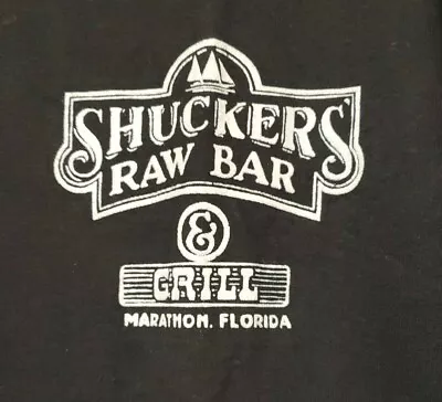 Shuckers Raw Bar & Grill Marathon FL Black T-Shirt Size X Large • $19.99