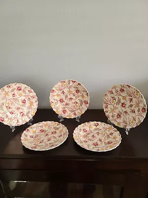 Vintage Copeland Spode “Rosebud Chintz” Set Of 5 Bread & Butter Plates Excellent • $34