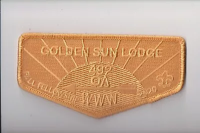 Lodge 492 Golden Sun 2020 Fall Fellowship OA Flap (B) (AL) • $6