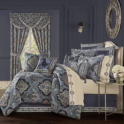 Middlebury Indigo 4-piece Comforter Set By J Queen • $270