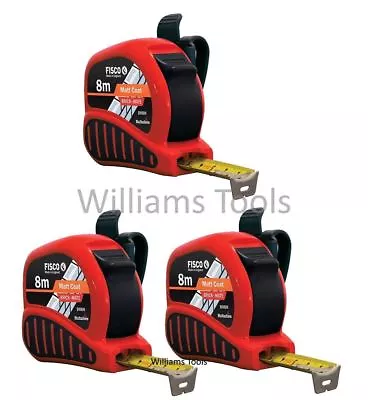 £67.90 • Buy 3 X Fisco BrickMate Tape Measure 8m Brick Block Courses 25mm Blade Metric Build