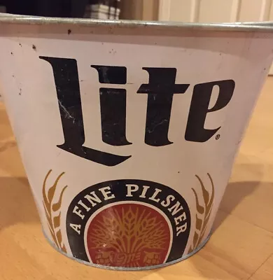 Miller Lite Retro Logo 5 Quart Ice Bucket Bar Pail • $13