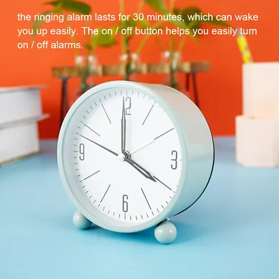 $19.99 • Buy Silent Sweep Alarm Clock Analogue Vintage Retro Loud B-ell Clocks Bedside Desk^