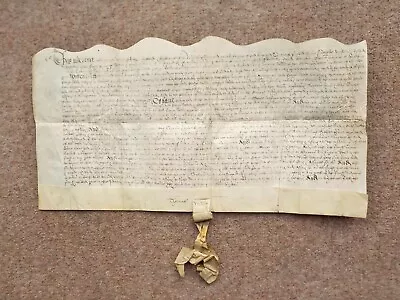 1556 Sutton Coldfield Philip And Mary Vellum Document Indenture 468 Years Old • $341.92