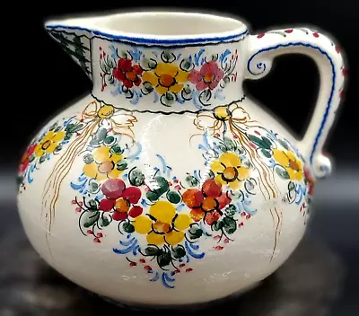 Vintage Beautiful Signed Majolica Pottery Hand-Painted Flowers Made In Portugal • $28