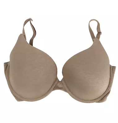 Victoria's Secret Perfect Coverage Bra Padded Underwire Taupe Beige Size 34DD • $9.99