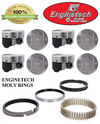 Chrysler Dodge Mopar 360 5.9 V8 Enginetech Pistons With Moly Rings 1993 - 2003 • $261.06