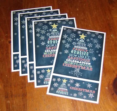Mrs. Grossman Lot Of Five Sticker Sheets ~ Chalk Talk Christmas Holiday Tree • $4.99