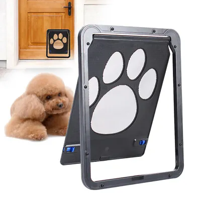 Medium Small Pet Cat Puppy Dog Magnetic Lock Lockable Safe Flap Door • $9.40