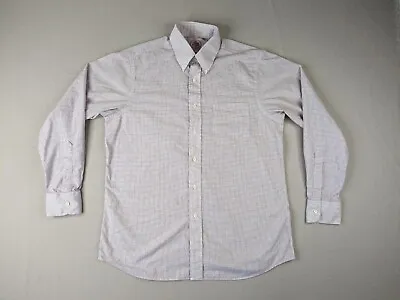 J Press Dress Shirt Adult 16 34 Check Button Down USA Made • $55.90