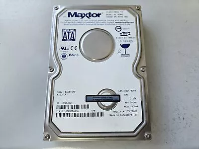 Maxtor 160GB 7200RPM SATA 3.5in HDD ( 6L160M0 6L160M013AG1A ) USED • £40