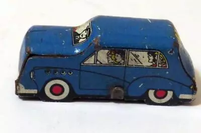 Vintage Tin Lithographed Penny Toy  Blue Car  - Made In Germany • $9.95