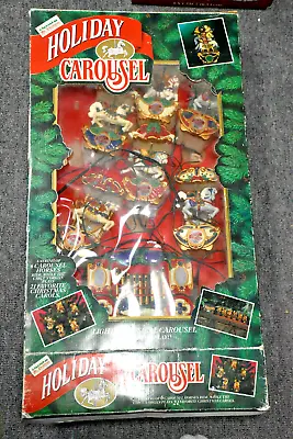 '92 Mr Christmas Animated Holiday Carousel Lights Musical 6 Horses Organ 21 Song • $59.99