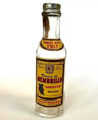 $12.99 • Buy Vintage Crema De Membrillo Miniature Liquor Bottle Mexico Glass Empty