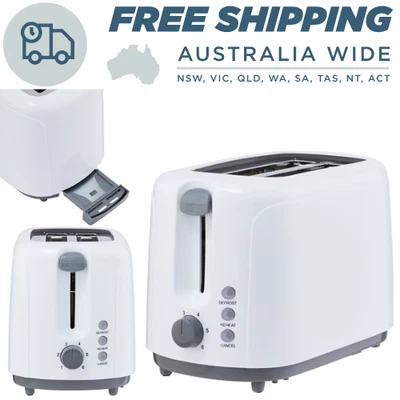 $8.84 • Buy Electric Toaster 2 Slice With Slide Out Crumb Tray + 6 Settings