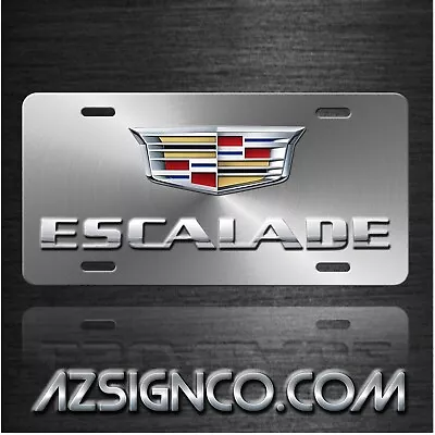 ESCALADE Inspired Art On Simulated Stainless Steel Aluminum License Plate Tag • $19.71