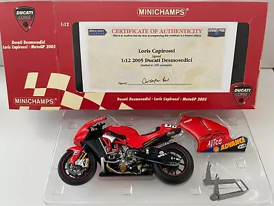 Signed COA - Minichamps 1:12 - Loris Capirossi - 2005 - Ducati Desmosedici • £109.99