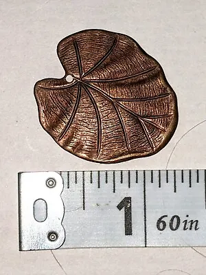 Vintaj Brass Jewelry Finding Nouveau Leaf Pendant  • $6
