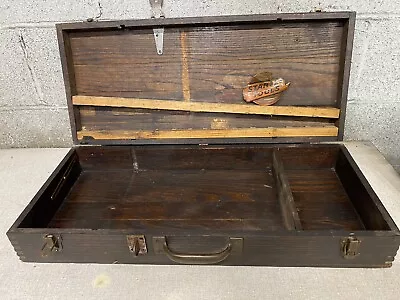 Vintage Stanley Wood Woodworking Tool Box Paper Label Needs Restoration • $49.99