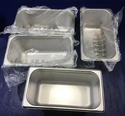 LOT Of 4 Browne Stainless Steel Third Size 6'' Deep Steam Table Pans 1/3rd • $24.99