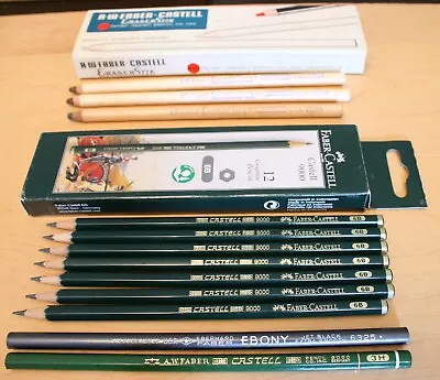 Small Lot Of Vintage Faber Castell Pencils & Erasers + Bonus • $12