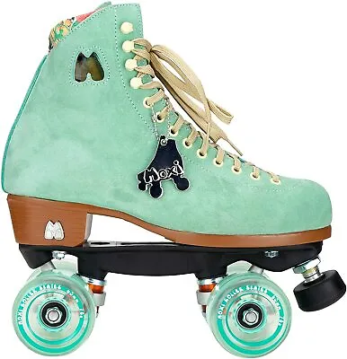 Moxi Lolly Floss Green Suede Leather Quad Fashion Roller Skates • $299.99