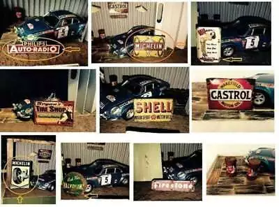 Pack Of 11 Garage Diorama Metal Signs - Choose Scale: 1/18 1/32  1/43 Or 1/64 • $26.74