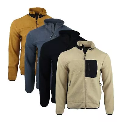 Men’s Indicode Fleece Jacket Sherpa Anti Pill Durable Brush Outdoor Work 13-15 • £14.99