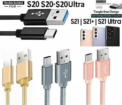 For Samsung S21 S22 S23 Ultra Type C Phone Charging Cable Fast Charger Lead Wire • £3.47