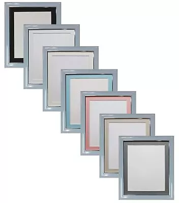 Soda Blue Photo Picture Frames With Blue Pink Light Grey Dark Grey Mounts • £29.67