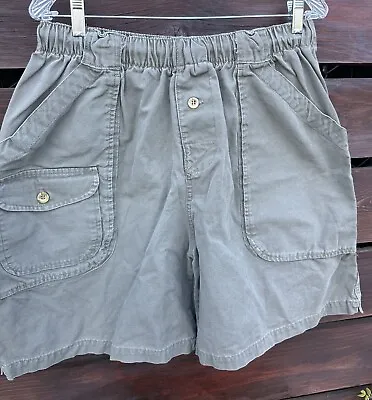 Ocean Pacific Op Vintage Logo Brown Skater Shorts Cotton Elastic Waist Sz 30-34 • $29.95