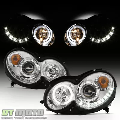 2003-2009 Mercedes Benz W209 CLK-Class LED DRL Projector Headlights Left+Right • $398.99