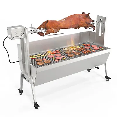 176 Lbs Electric Rotisserie Grill BBQ Pig Lamb Spit Roaster W/Baffle • $309.99