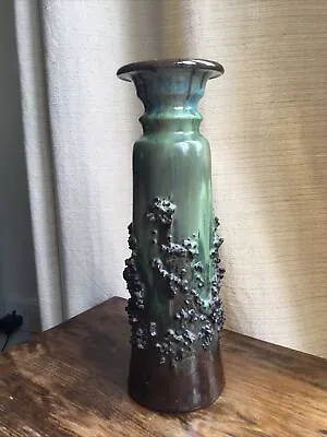 £20 • Buy Vintage Glit Studio Pottery Iceland Textured Volcanic / Lava Vase