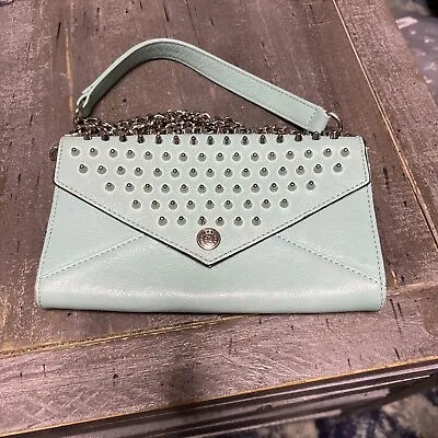 Rebecca Minkoff Leather Mint Green Spiked Crossbody Bag • $65