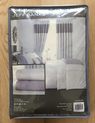 £29.99 • Buy Ports Of Call Jeff Banks Lace Jacquard King Size Duvet Set Bnwt Grey