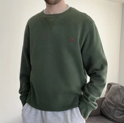 £35 • Buy Mens Vintage Ralph Lauren Green Sweatshirt Medium Jumper