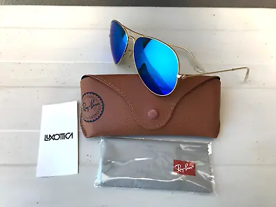 $99.99 • Buy New Ray-ban Rb 3025 Aviator Large Metal Sunglasses. Made In Italy