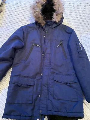 £10.99 • Buy Boys Winter Coat Age 10-11 Primark Navy Blue Warm Fabulous Condition.