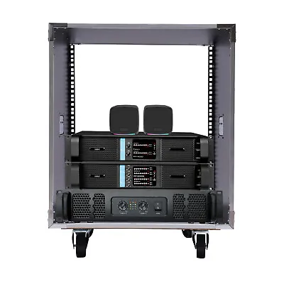 12U Cabinet Rolling Network Rack Audio Studio Video Telecom Equipment Rack Black • $83