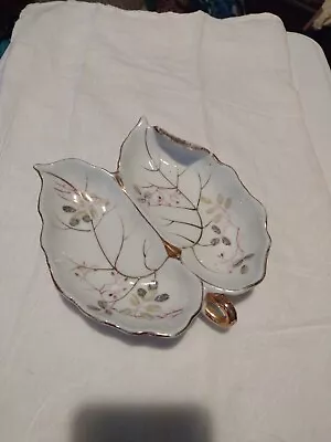 Ucagco China Porcelain Made In Japan Hand Painted Missing Sticker Leaf Shaped... • $22.50