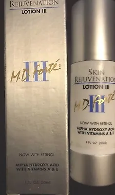 MD M.D. Forte III Skin Rejuvenation Face Lotion Retinol  Vintage- READ LISTING • $249.99