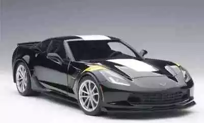 1:18 Chevrolet Corvette Grand Sport (Black/White Stripes / Yellow Fender Marks) • $193.08