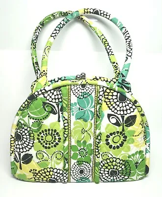Vera Bradley Eloise Kiss Lock Lime's Up Purse W/Matching Make Up Pouch-Retired • $40.99