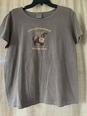 Vintage Womens Crazy Shirt Hawaii Chocolate Dyed T-Shirt Mmmooo Sz M NWT Orig. • $49.76