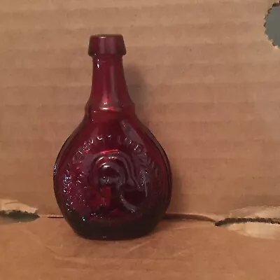 Vintage Ruby Red Mini Wheaton Glass Bottle Jenny Lind Swedish Nightingale • $12.69