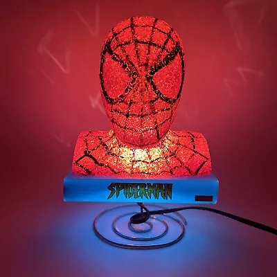 Spiderman Bust Popcorn Gel Lamp Night Light Bobble 2006 RARE Springy Switched • $45.99