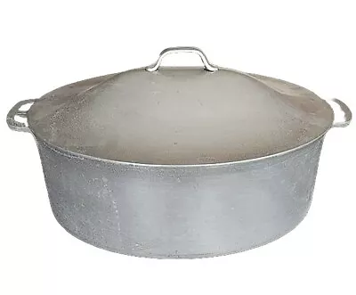 Vintage ~ SUPER MAID Cookware ~ Aluminum Pot ~ Roaster W/Lid ~ 12.5  X 9.5  • $60