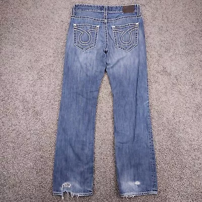 Big Star Union Straight Jeans 32L (34x35) Grunge Distressed Thick Stitch *Read • $24.99